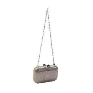 KOTUR Womens Metallic Convertible Clutch Bag Gray